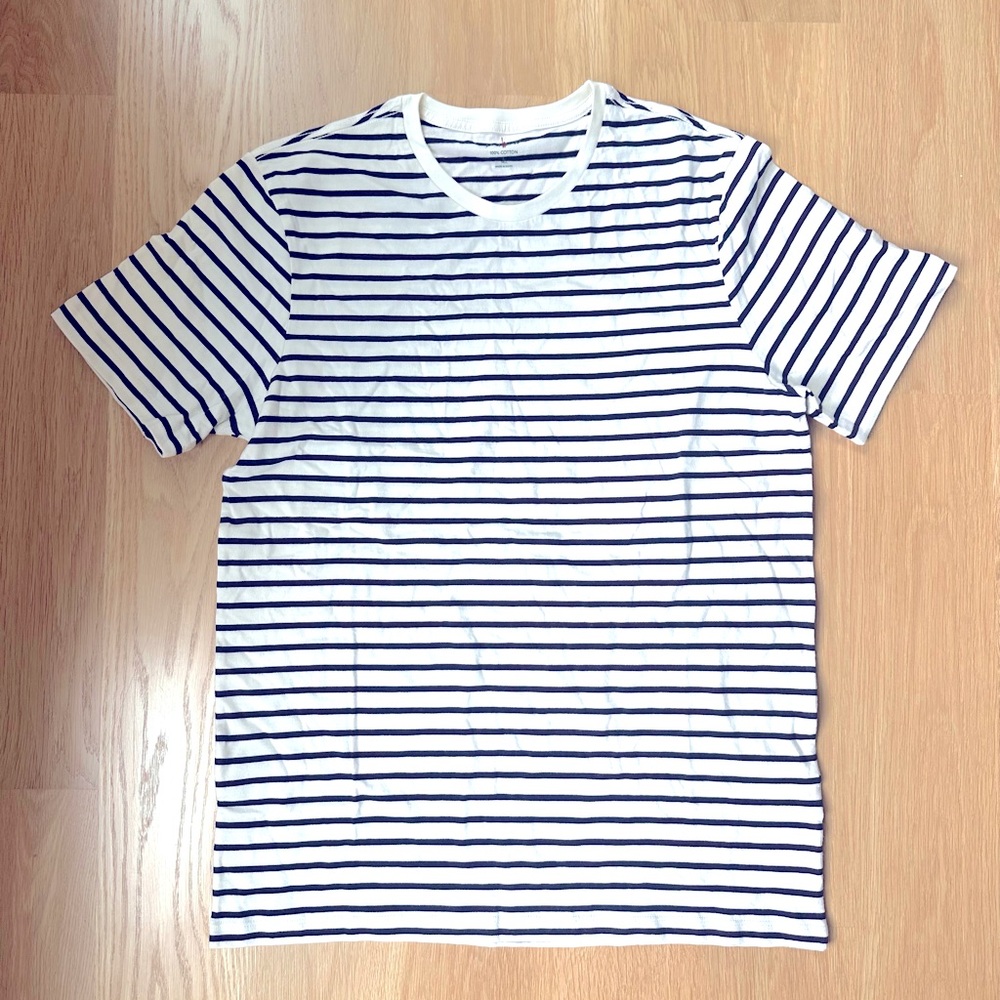 J. Crew White and Blue Short Sleeve Tees NWOT
